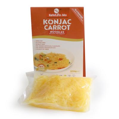 China High Fiber Fresh Low Calorie Konjac Noodle Shirataki Noodle 270g Konjac Carrot Pasta for sale