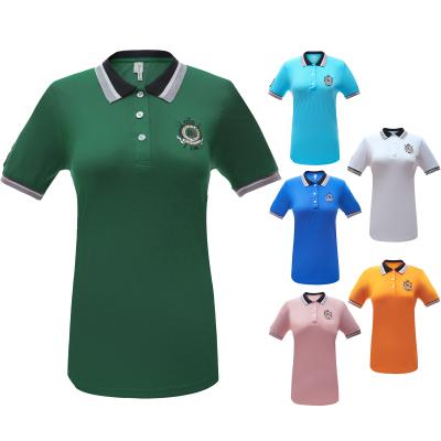 China New Arrival Comfortable Soft Women's Polo Shirts Beautiful Ladies Polo Clothing Gift Wholesale Price Breathable Polo Shirts for sale