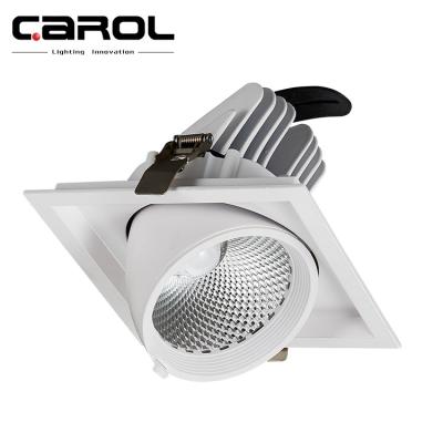 China Modern Square Ceiling Recessed 30W 35W 38W Adjustable Cool White Adjustable Aluminum Led Downlight Recessed Gimbal Dimmable Down Light 220 for sale