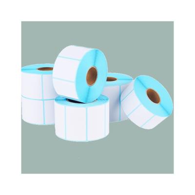 China Promotion 60x40mm Promotion Adhesive Paper Stickers Thermal Custom Sticker Printed Label Barcode Sticker Roll for sale