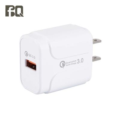 China Mobile Phone 18W 5V/9V/12V QC3.0 EU Plug 1 Usb Left Butterfly Charger Fast Charging Pad For Smart Phones for sale