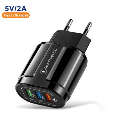 China Original High Quality Cell Phone Cheap Eu Us UK Adapter QC 3.0 Usb Wall 5v Charger For Iphone For Huawei for sale