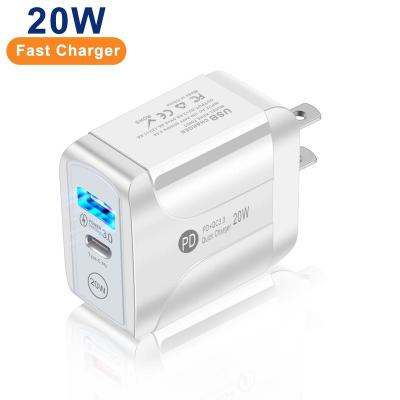 China OEM 20W Mobile Phone Dual 5V 3A Palladium Wall Fast Fast Charger Travel Charger With EU/US/UK Plug for sale