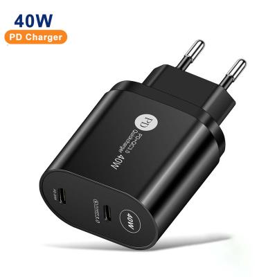 China Mobile Phone Factory Palladium Wall 40W QC3.0 USB 40W 5V 4A Smart Quick Fast Charging Phone Charger for sale