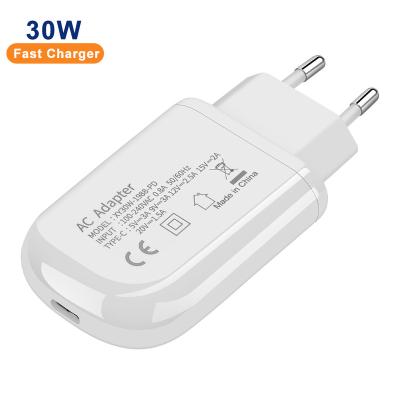 China Mobile Phone Mini Portable Eu Us Ultrathin PD Charger 30w Cargador Usb Wall Fast Charging Charger For Smart Phone for sale