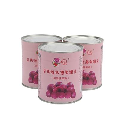 China Factory Direct Wholesale Bulk Canned SF-RWP820 Fruit Canned 820G Red Wine Pear for sale