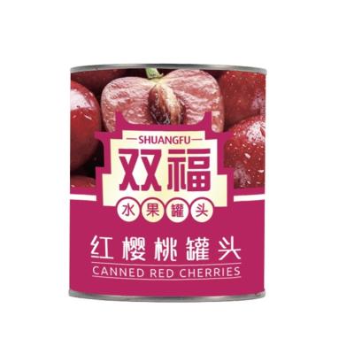 China Limited Time Canned Supply SF-C820 Canned Fruit In A Jar Organic Red Cherry Can for sale