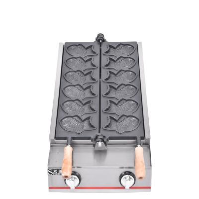 China Hotels factory direct sale gas fish cake machine waffle baker with fish shape cake making machine for sale