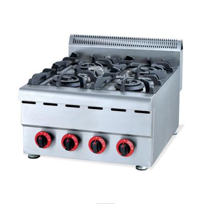 China Commercial Western Restaurant Kitchen Equipment Counter Top Stainless Steel Gas Stove Gas Cooker Cooking Machine for sale