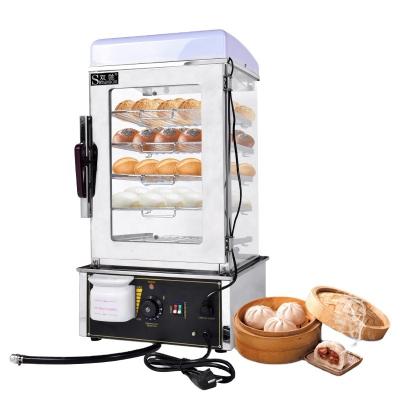 China Electric food heating steamer food display showcase 5 layers commercial frozen bao bread roll display stand industrial heater heater for sale