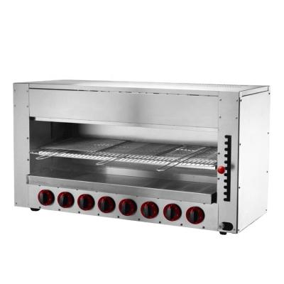 China Commercial Equipment 8 Burners Resturant Kitchen Pizza Oven Stainless Steel Body Industrial Commercial Baking Salamander for sale