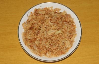 China Delicious Brittle Deep Fried Onion , Golden Color Crispy Fried Onions for sale