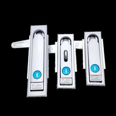 China Zinc Alloy/Aluminum Alloy MS713 Zinc Alloy With Padlock Hook Push Button Chrome Plated MS712 Panel Electric Door Lock for sale