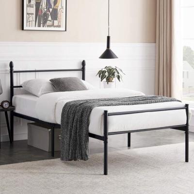 China (Other) Modern Black Adjustable All Natural Iron Metal Platform Bed Simple Design for sale