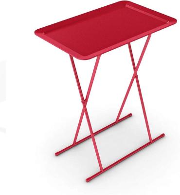 China Can Tray Sturdy Metal Legs TV Foldable Collapsible Plastic Dish Snack Trays Collapsible Tray Table for sale