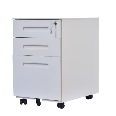 China Modern Commercial Equipment A4 Filing Cabinet 3 Drawer Mobile Office Furniture Pedestal With Lock for sale