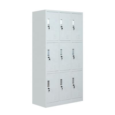 China OEM School Steel Support Bag Storage Cabinet 9 Door School Lockers for sale