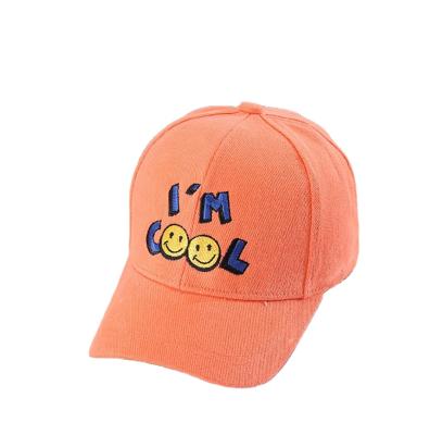 China Metal JOINT wholesale hot sale children's beautiful smiley face I am the character children baby baseball sports cool embroidered hats for sale