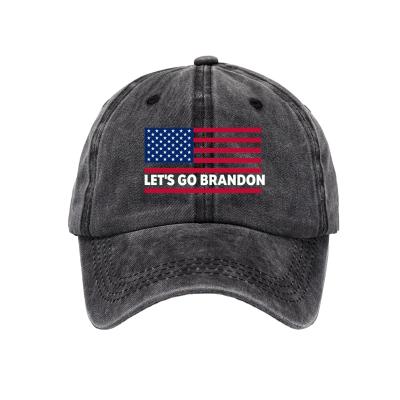 China JOINT Hot Sale Wholesale Cheap Let Us Go Brandon Biden Printed Custom Sports Hats for sale