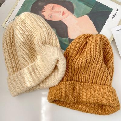 China Soft Multi Solid Knitted Fringing Unisex Winter Plain Color Slouchy Beanie Hat COMMON for sale