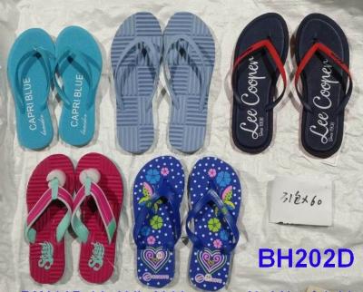 China Cheap Wholesale Anti-Smell Women's Flip Flops Running PVC Strap Eva Or Eva With Tpr Outsole Printed Slippers for sale