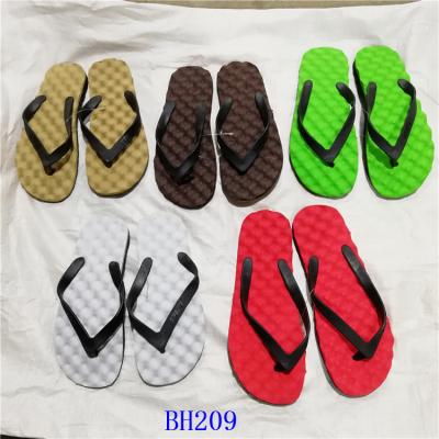 China Anti-Smell Stock Hex Shoes Mens Massage Slippers TPR Beach Flip Flops for sale