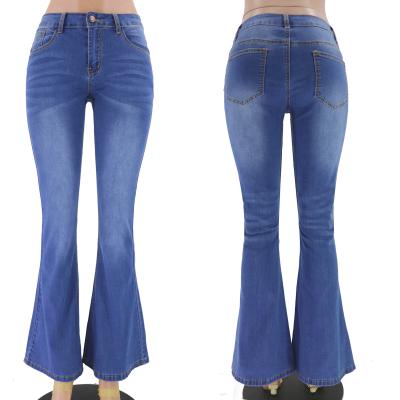 China Breathable flare jeans loose jeans comfortable and can be worn in all seasons loose styles are easy to wear fashion jeans woman for sale