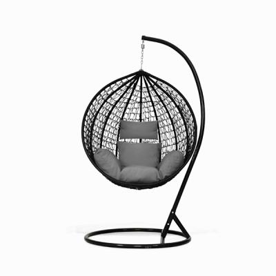 China Super Comfortable Rattan Egg Hanging Chair with Basket Comfortable Chair Balcony Leisure Indoor Swing Cushion Chair with Stand and Pillow for sale