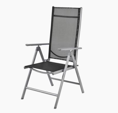 China Comfortable Outdoor Leisure Chair Foldable Furniture 7 Position Garden Dining Chair Aluminum Folding Chair for sale