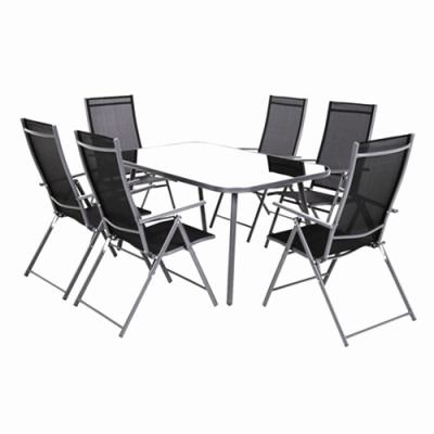 China Durable Garden Table And Chair Leisure Dining Sets Patio Drinking Glass Table With Chair Foldable Patio Coffee Table for sale