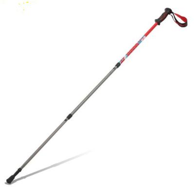 China PVC Telescopic Trekking Pole Increasing Stick 3 Section Aluminum Walking Cane for sale