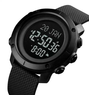 China New Custom Modern Waterproof Muslim Azan Watch Waterproof Hot Selling Logo IP67 Silicone Sports Strap World Prayer Time for sale