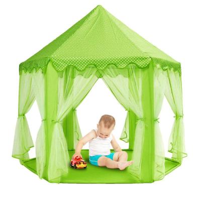 China Outdoor Indoor Princess Castle Play Tent Kids Easy Foldable Play Tent Kids Play Princess Castle Tent Children Hexagon Kids Playhouse Toys for sale