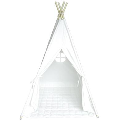 China Water Resistant Natural Material Kids Play Tent 260gsm Indian Heavy 100% Cotton Canvas Teepee Tent for sale