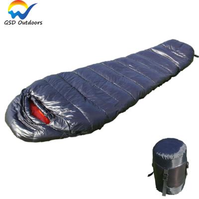 China Foldable and Easy Carry Winter Down Filling Duck Down Filling Sleeping Bag and Cloth Duck Down Sleeping Bag Outdoor Camping Mum Nylon Sleeping Bag for sale