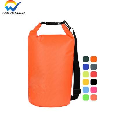 China 20L Ultralight Dry Waterproof Hike Bag Outdoor Camping Kayaking Double Shoulder Straps Ocean Dry Bag Portable Ultralight Dry Waterproof Pack Bag for sale