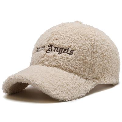 China JOINT Unique Central Institute of Statistics warm soft wild face autumn and winter lambswool baseball cap baseball caps for sale