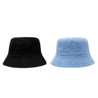 China Outdoor Hot Sale Style Terry Cloth Winter Bucket Hats Fashion Unisex Fashion Light Weight Cotton Hats For Women for sale