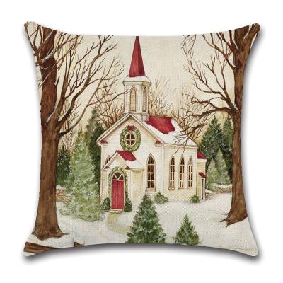 China Wholesale Decorative Printed Tile Canvas Cases Anti-Pull 2022 Square Christmas Custom Pillow Covers 18