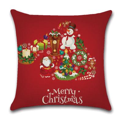 China Wholesale Decorative Printed Tile Canvas Cases Anti-Pull 2022 Square Christmas Custom Pillow Covers 18