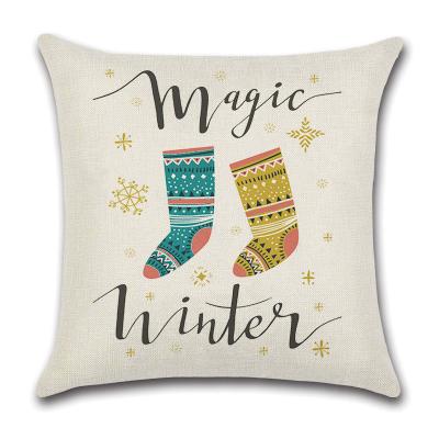 China Wholesale Decorative Printed Tile Canvas Cases Anti-Pull 2022 Square Christmas Custom Pillow Covers 18