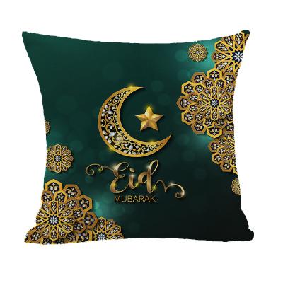 China Decorative Printed Canvas Picture Eid Pillow Case Muslim Islamic Anti-Pull Custom Square Throw Covers Cushion Pillows Cases for sale