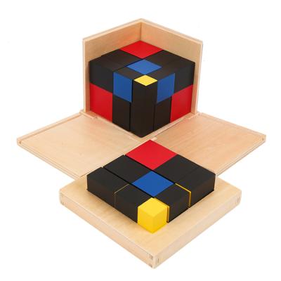 China Plywood Montessori Kids First Learning Binomial Cube Math Games Kids Binomial Cubes for sale