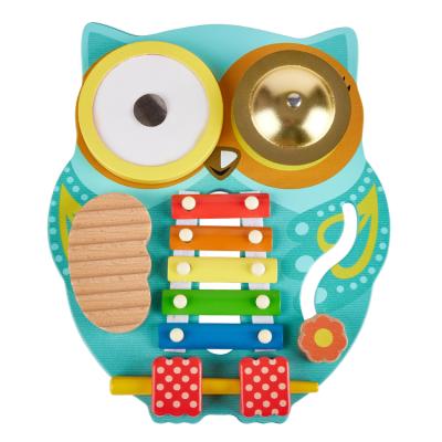 China Wooden Color Box Kids Board Amazon Montessori Hot Early Education Open Toy Multi-Function Music Toy Owl Mini Music Band for sale