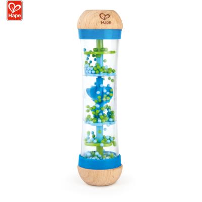 China Toy Hape Educational Noise Beaded Raindrops Mini Wooden Baby Musical Instruments Shake Rattle Rainmaker Toy for Infants and Toddler for sale