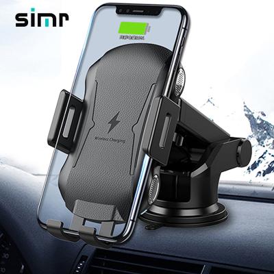 China Universal Qi Wireless 10W Touchscreen Bracket 10W Cup Suction Mount Air Vent Mount Car Phone Simr Fast Charging Wireless Charger for sale