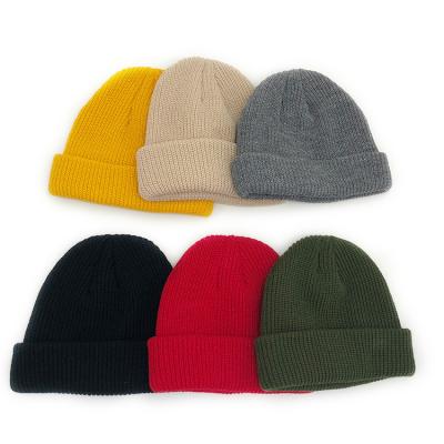 China JOINT Wholesale Custom Knitted Hats Embroidered Logo Warm Beanie Men's Winter Hat Cap for sale