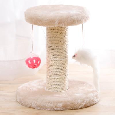 China Sustainable Manufacturers wholesale interactive sisal cat climbing pet toys Velvet cat scratching board modern wooden cat scratching toys for sale