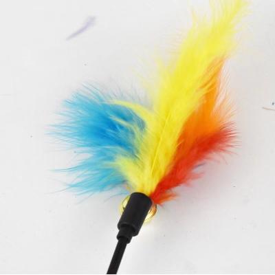 China Sustainable Manufacturers wholesale eco-friendly fun feather pet toys Fun Cat stick tease Cat stick tease cat toys for sale