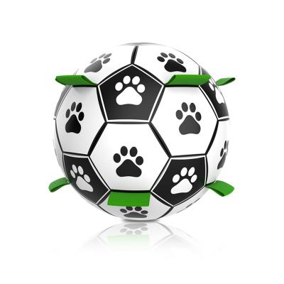 China Sustainable Manufacturers wholesale pet dog chew toys interactive durable soft rubber football dog chew toy tooth cleaning football dog ball for sale